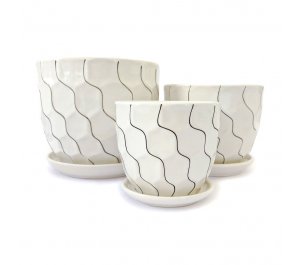 Set x 3 Macetas de Ceramica 